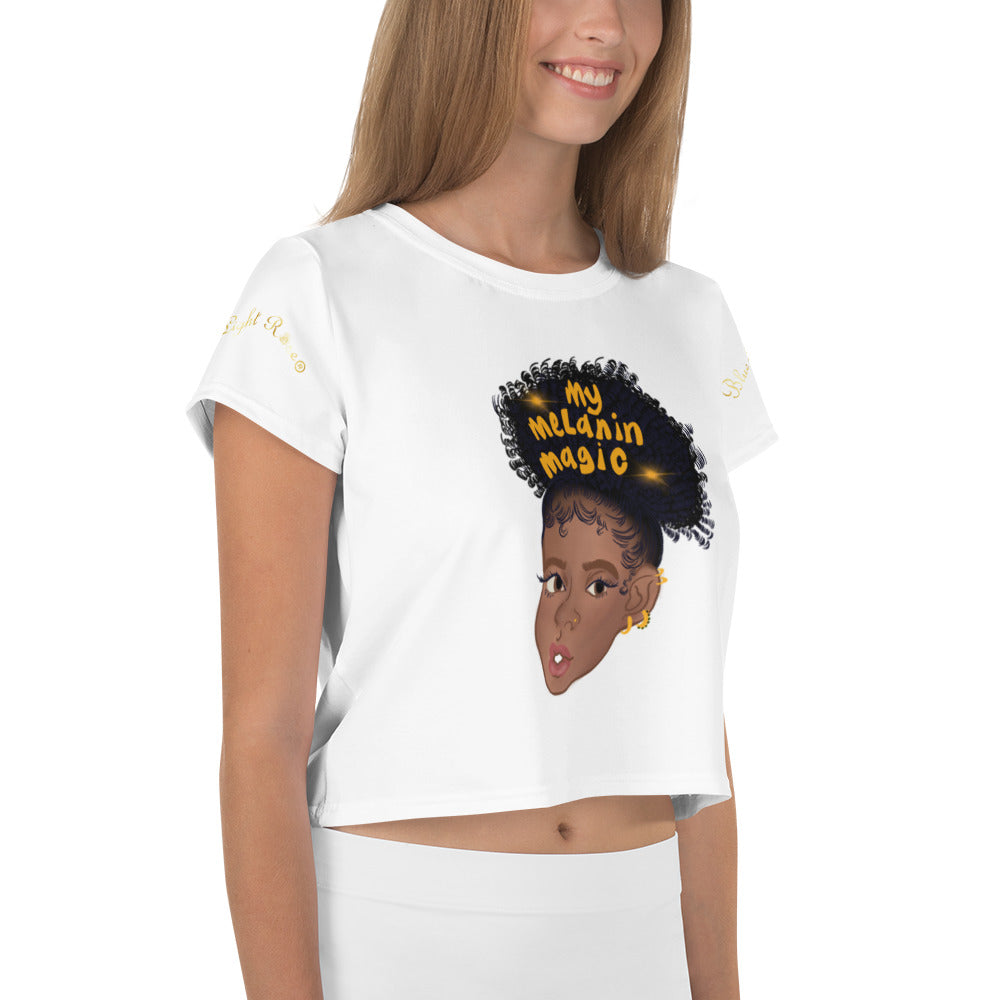 My Melanin All-Over Print Crop Tee