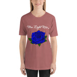 Blue Light  Rose Short Sleeve Unisex T-Shirt