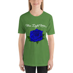 Blue Light  Rose Short Sleeve Unisex T-Shirt