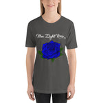 Blue Light  Rose Short Sleeve Unisex T-Shirt