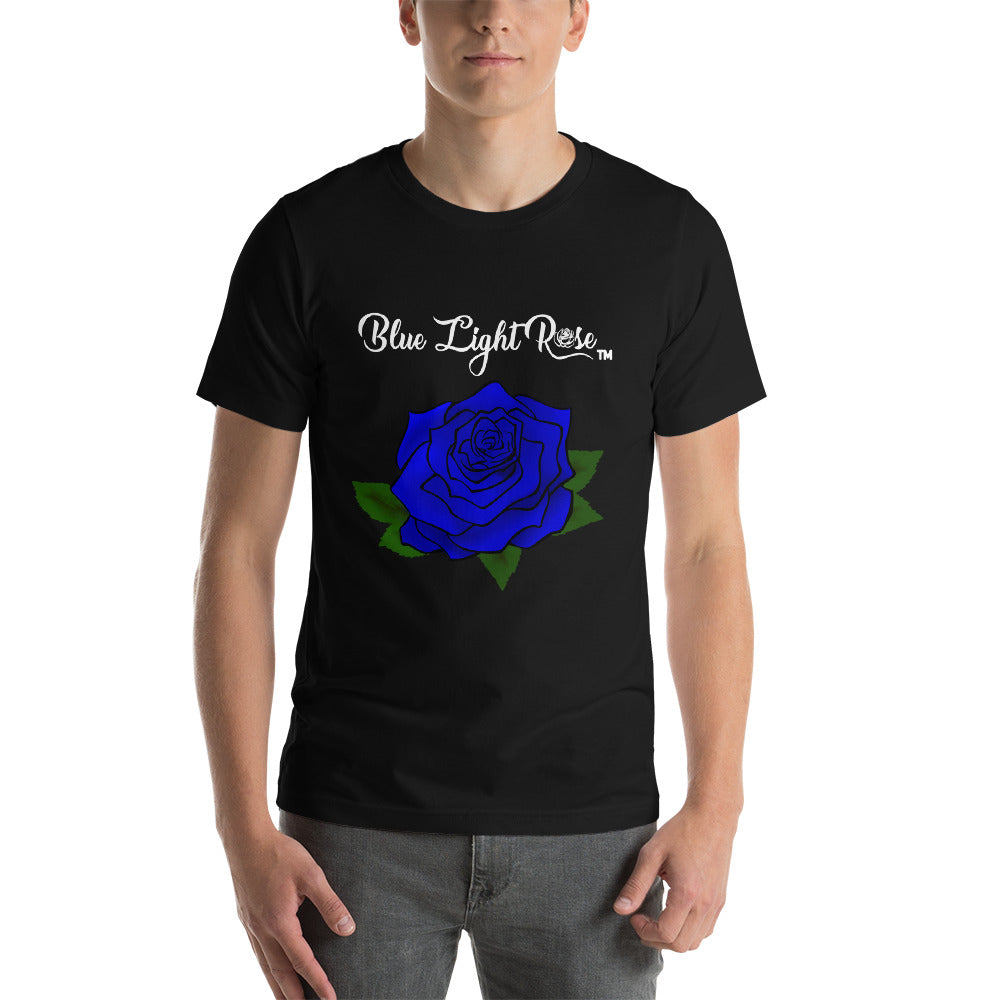 Blue Light Rose Short Sleeve Unisex T-Shirt