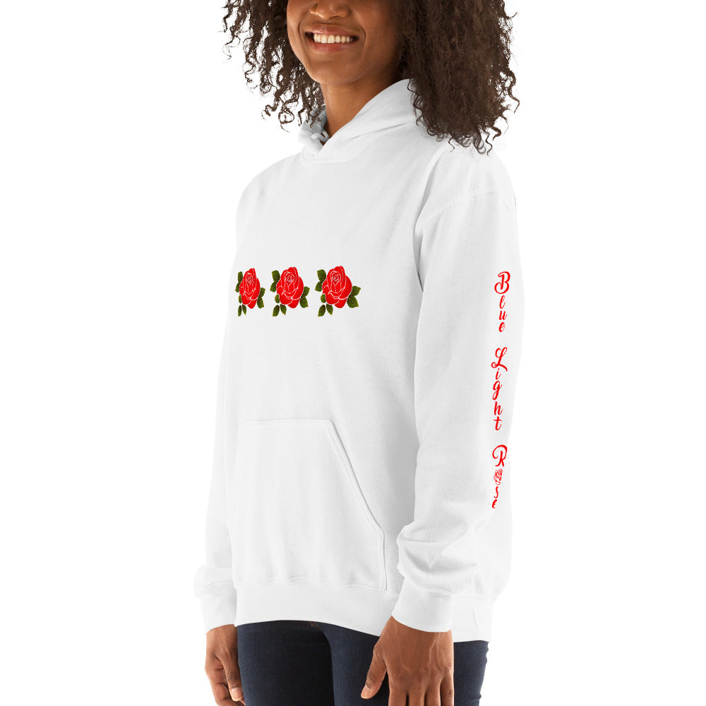 Three Red Rose Hooded Sweatshirt