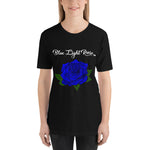 Blue Light  Rose Short Sleeve Unisex T-Shirt