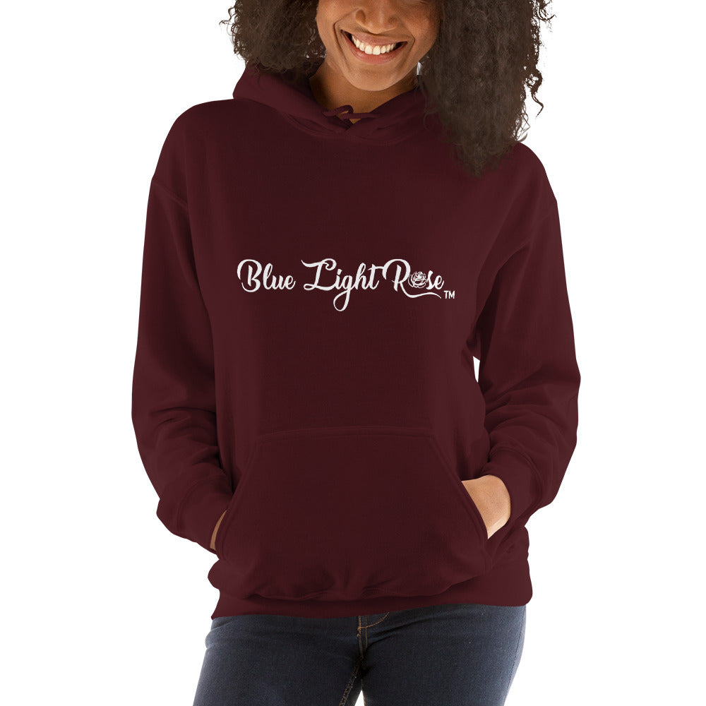 Blue Light Rose Hooded Sweatshirt