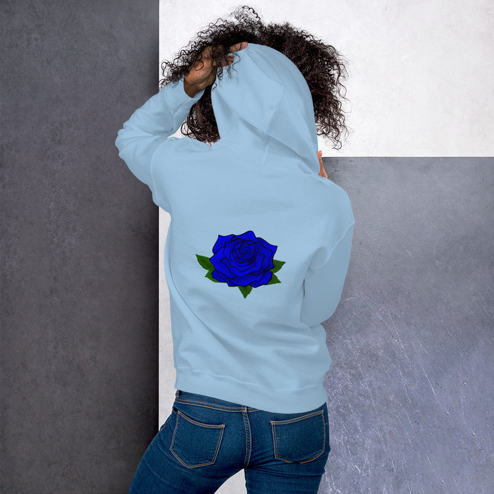 Blue Light Rose Unisex Hoodie