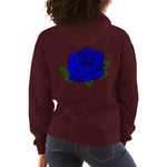 Blue Light Rose Hooded Sweatshirt