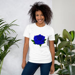 Blue Light Rose Short Sleeve Unisex T-Shirt